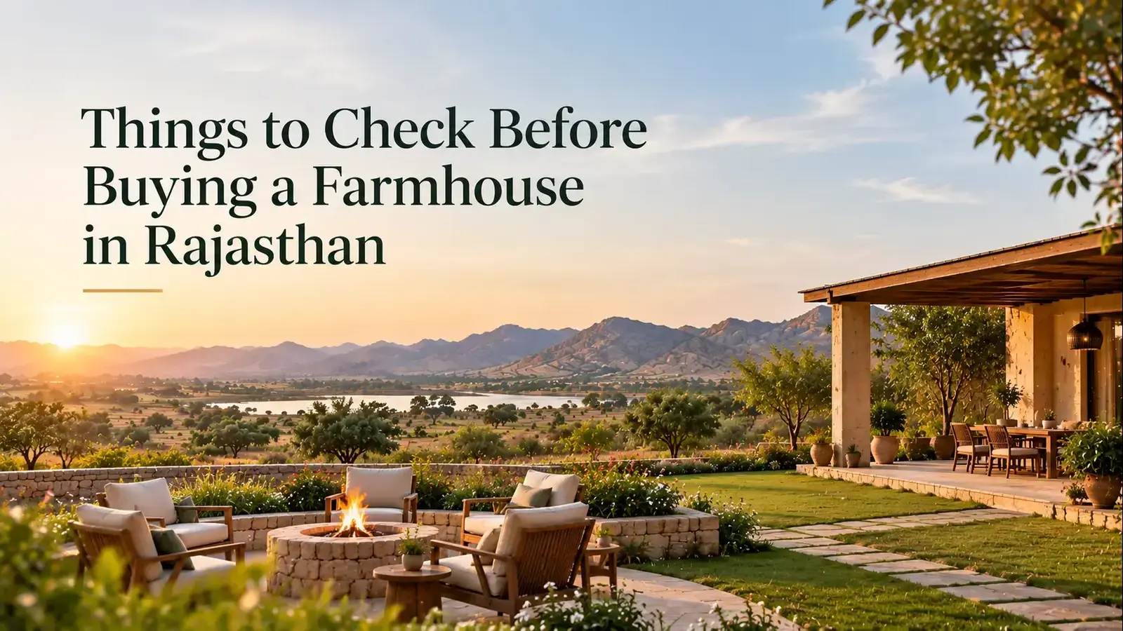 things to check before buying a farmhouse in rajasthan