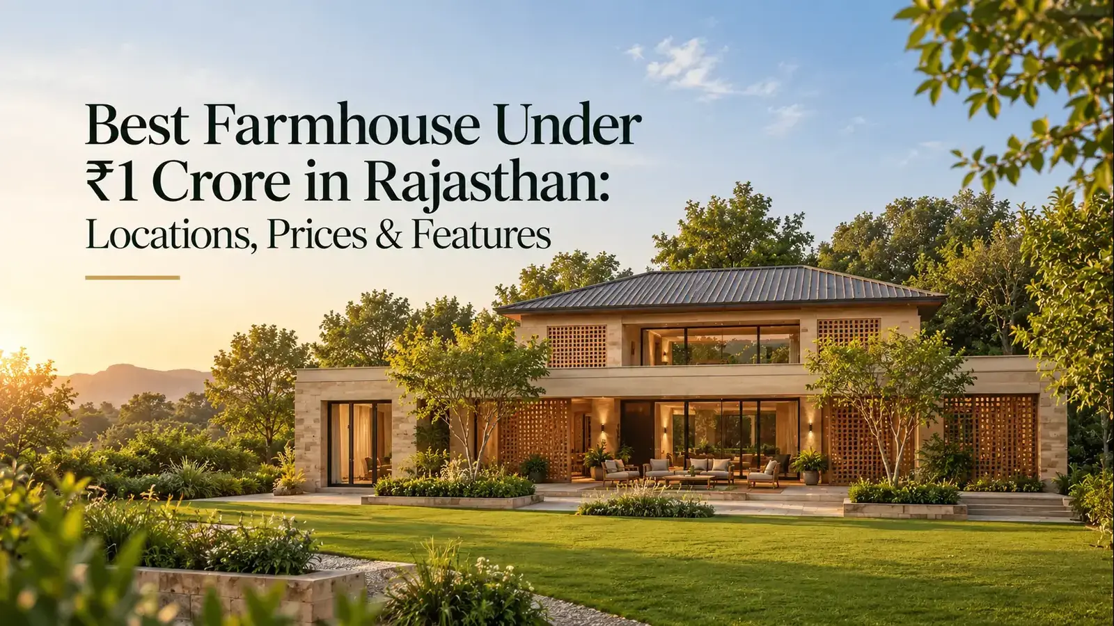 best farmhouse in rajasthan under 1 crore